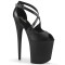 Flamingo-821 - Black Faux Leather Matte  