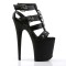 FLAMINGO-858 - Black Faux Leather Black Matte