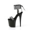 Flamingo-870 - Black Patent Rhinestones