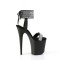Flamingo-870 - Black Faux Leather Rhinestones Matte