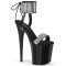 Flamingo-870 - Black Patent Rhinestones