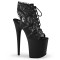 FLAMINGO-896LC - Black Mesh Lace Black Matte