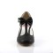 Flapper-11 - Black Faux Leather  