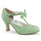 Flapper-11 - Mint Faux Leather  