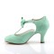 Flapper-11 - Mint Faux Leather  