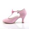 Flapper-11 - Pink Faux Leather  