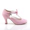 Flapper-11 - Pink Faux Leather  