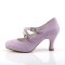 Flapper-35 - Lavender Faux Leather  