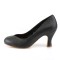 Flapper-40 - Black Faux Leather  