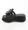 Flip-16 - Black Vegan Leather Satin