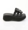 Flip-16 - Black Vegan Leather Satin