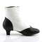 Bordello Flora-1023 - White-Black Pu