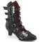 Flora-1035 - Black Vegan Leather