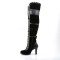 GLAM-300 - Black Vegan Leather Velvet