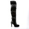 GLAM-300 - Black Vegan Leather Velvet