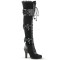 GLAM-300 - Black Vegan Leather Velvet