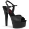 Gleam-609 - Black Faux Leather Matte