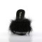 Glitzy-501-8 - Black Marabou Fur/Clear