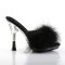 Glitzy-501-8 - Black Marabou Fur/Clear