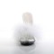 Glitzy-501-8 - White Marabou Fur/Clear
