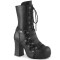 Gothika-152 - Black Vegan Leather