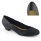 Gwen-01 - Black Faux Leather  