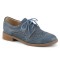 Hepburn-26 - Stone Blue Faux Leather  