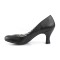 Jenna-01 - Black Faux Leather  