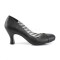 Jenna-01 - Black Faux Leather  
