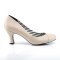 Jenna-01 - Cream Faux Leather  