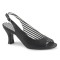 Jenna-02 - Black Faux Leather  