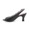 Jenna-02 - Black Faux Leather  