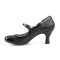 Jenna-06 - Black Faux Leather Pat  