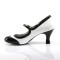 Jenna-06 - White Black Pat  
