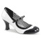 Jenna-06 - White Black Pat  