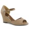 Kimberly-05 - Taupe Faux Leather  