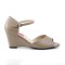 Kimberly-05 - Taupe Faux Leather  