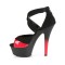 Kiss-221 - Black Nubuck Red Pat Matte  