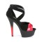 Kiss-221 - Black Nubuck Red Pat Matte  