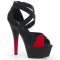 Kiss-221 - Black Nubuck Red Pat Matte  
