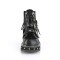 Lilith-278 - Black Vegan Leather Suede  