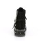 Lilith-278 - Black Vegan Leather Suede  