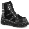 Lilith-278 - Black Vegan Leather Suede  