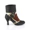 Matey-115 - Black Distressed Pu Brown Microfiber  