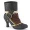 Matey-115 - Black Distressed Pu Brown Microfiber  