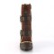 Matey-205 - Brown Distressed PU Microfiber  