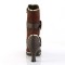 Matey-205 - Brown Distressed PU Microfiber  