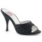 Monroe-01 - Black Faux Leather  