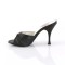 Monroe-01 - Black Faux Leather  