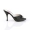 Monroe-01 - Black Faux Leather  